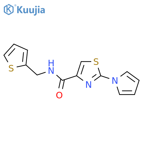 2-(1H-pyrrol-1-yl)-N-(thiophen-2-yl)methyl-1,3-thiazole-4-carboxamide structure