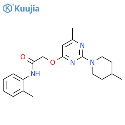 2-{[6-methyl-2-(4-methylpiperidin-1-yl)pyrimidin-4-yl]oxy}-N-(2-methylphenyl)acetamide structure