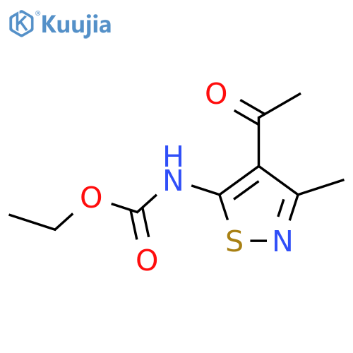 Ethyl 4-acetyl-3-methylisothiazol-5-ylcarbamate structure