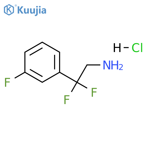 2,2-difluoro-2-(3-fluorophenyl)ethan-1-amine hydrochloride structure