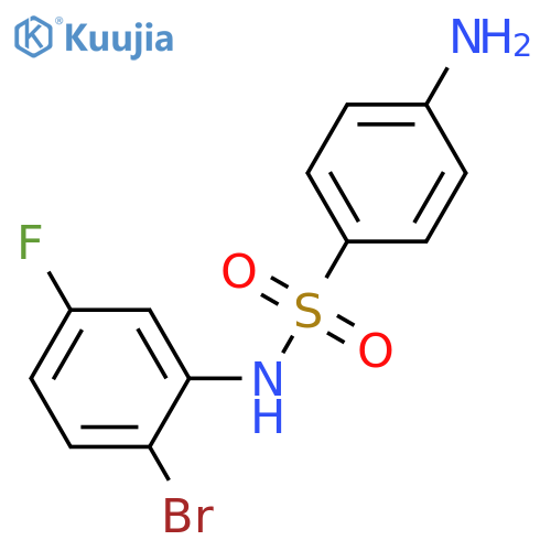 4-Amino-N-(2-bromo-5-fluorophenyl)benzene sulfonamide structure