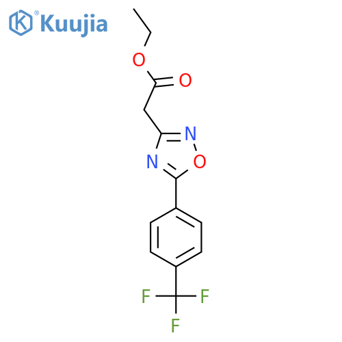 5-(4-Trifluoromethyl-phenyl)-1,2,4oxadiazol-3-yl-acetic acid ethyl ester structure