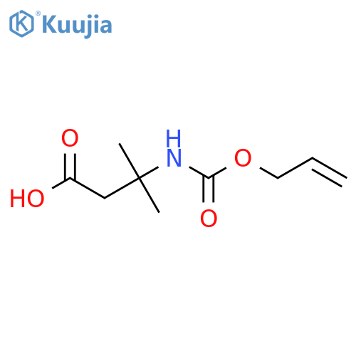3-methyl-3-{(prop-2-en-1-yloxy)carbonylamino}butanoic acid structure