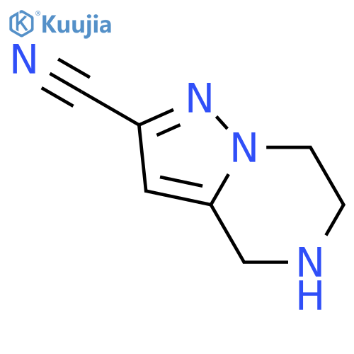 4,5,6,7-Tetrahydropyrazolo[1,5-a]pyrazine-2-carbonitrile structure