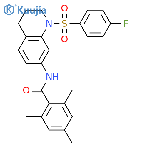 N-[1-(4-fluorobenzenesulfonyl)-1,2,3,4-tetrahydroquinolin-7-yl]-2,4,6-trimethylbenzamide structure