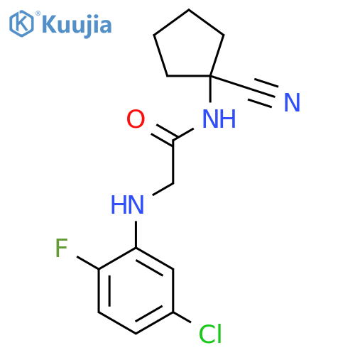 2-(5-chloro-2-fluorophenyl)amino-N-(1-cyanocyclopentyl)acetamide structure