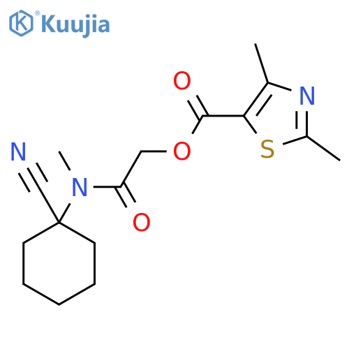 [(1-Cyanocyclohexyl)(methyl)carbamoyl]methyl 2,4-dimethyl-1,3-thiazole-5-carboxylate structure