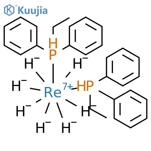 Rhenium, bis(ethyldiphenylphosphine)heptahydro- structure