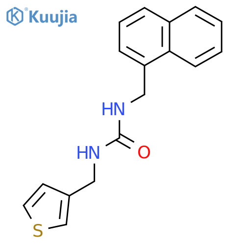 1-[(naphthalen-1-yl)methyl]-3-[(thiophen-3-yl)methyl]urea structure