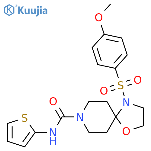4-(4-methoxybenzenesulfonyl)-N-(thiophen-2-yl)-1-oxa-4,8-diazaspiro4.5decane-8-carboxamide structure