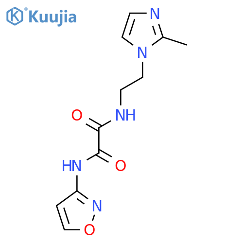 N'-[2-(2-methyl-1H-imidazol-1-yl)ethyl]-N-(1,2-oxazol-3-yl)ethanediamide structure