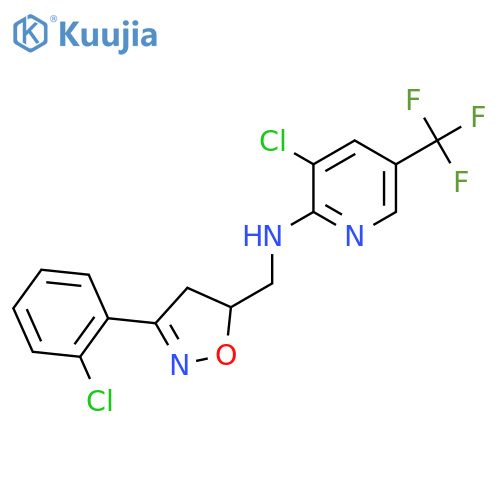 3-Chloro-N-{3-(2-chlorophenyl)-4,5-dihydro-5-isoxazolylmethyl}-5-(trifluoromethyl)-2-pyridinamine structure