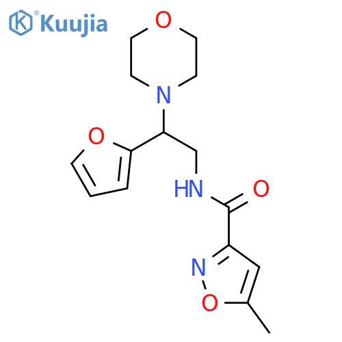 N-2-(furan-2-yl)-2-(morpholin-4-yl)ethyl-5-methyl-1,2-oxazole-3-carboxamide structure