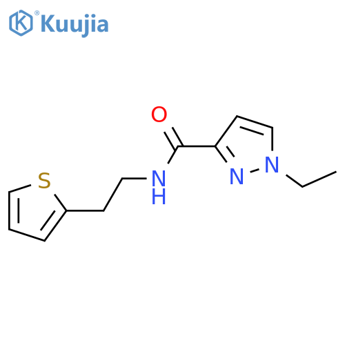1-ethyl-N-2-(thiophen-2-yl)ethyl-1H-pyrazole-3-carboxamide structure