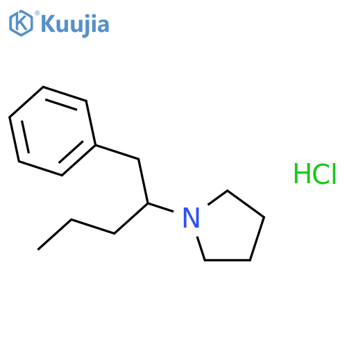 Pyrrolidine,1-[1-(phenylmethyl)butyl]-, hydrochloride (1:1) structure