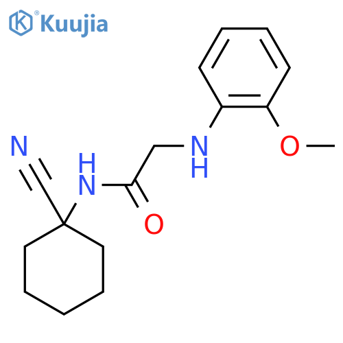 N-(1-cyanocyclohexyl)-2-[(2-methoxyphenyl)amino]acetamide structure