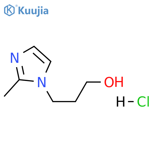 3-(2-methyl-1H-imidazol-1-yl)-1-propanol hydrochloride structure