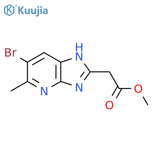 Methyl 2-(6-bromo-5-methyl-3H-imidazo[4,5-b]pyridin-2-yl)acetate structure