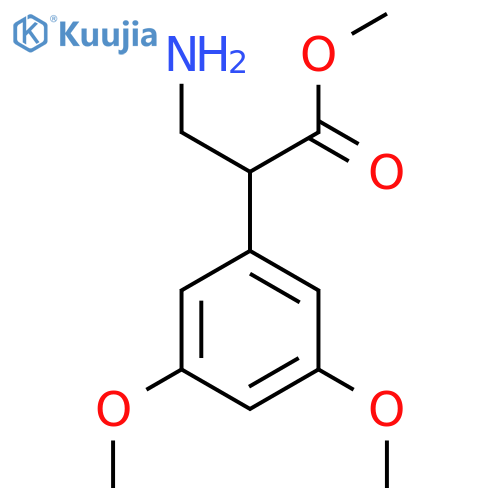 methyl 3-amino-2-(3,5-dimethoxyphenyl)propanoate structure