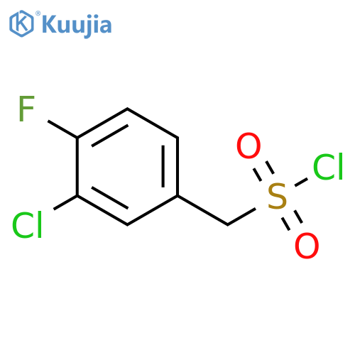 (3-chloro-4-fluorophenyl)methanesulfonyl chloride structure