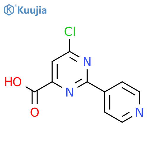 4-Pyrimidinecarboxylic acid, 6-chloro-2-(4-pyridinyl)- structure