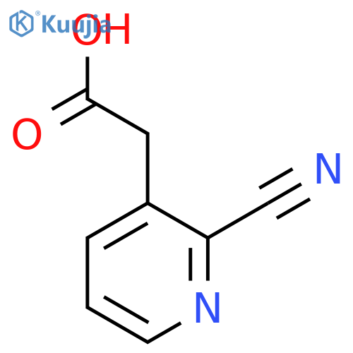 2-Cyanopyridine-3-acetic acid structure
