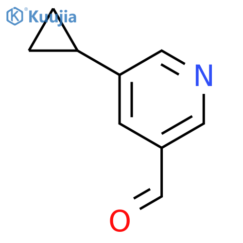 5-cyclopropylpyridine-3-carbaldehyde structure