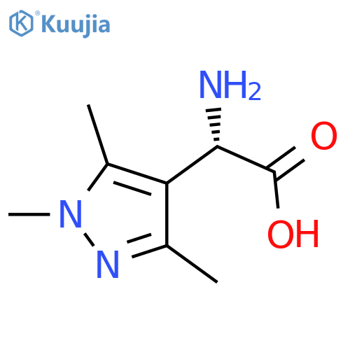 (2S)-2-amino-2-(trimethyl-1H-pyrazol-4-yl)acetic acid structure