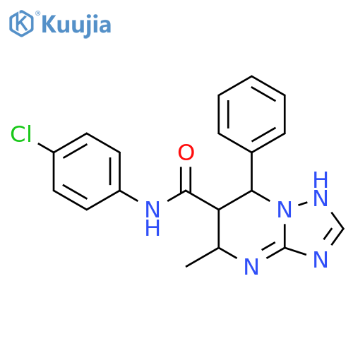 N-(4-chlorophenyl)-5-methyl-7-phenyl-4H,5H,6H,7H-1,2,4triazolo1,5-apyrimidine-6-carboxamide structure