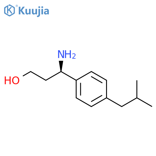 (3R)-3-amino-3-4-(2-methylpropyl)phenylpropan-1-ol structure