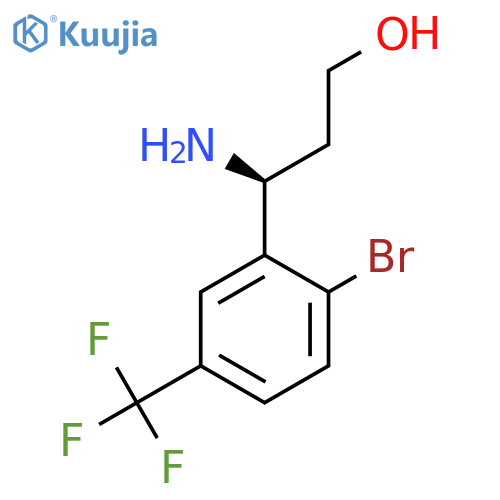(3S)-3-amino-3-2-bromo-5-(trifluoromethyl)phenylpropan-1-ol structure
