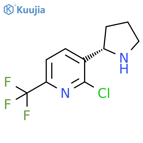 Pyridine, 2-chloro-3-(2S)-2-pyrrolidinyl-6-(trifluoromethyl)- structure