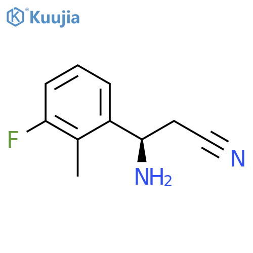 (3R)-3-AMINO-3-(3-FLUORO-2-METHYLPHENYL)PROPANENITRILE structure