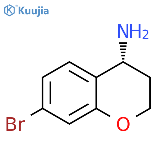 (4R)-7-BROMO-3,4-DIHYDRO-2H-1-BENZOPYRAN-4-AMINE structure