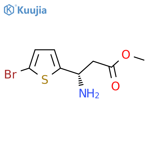 methyl (3S)-3-amino-3-(5-bromothiophen-2-yl)propanoate structure