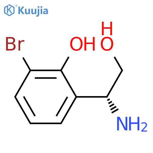 2-(1R)-1-amino-2-hydroxyethyl-6-bromophenol structure