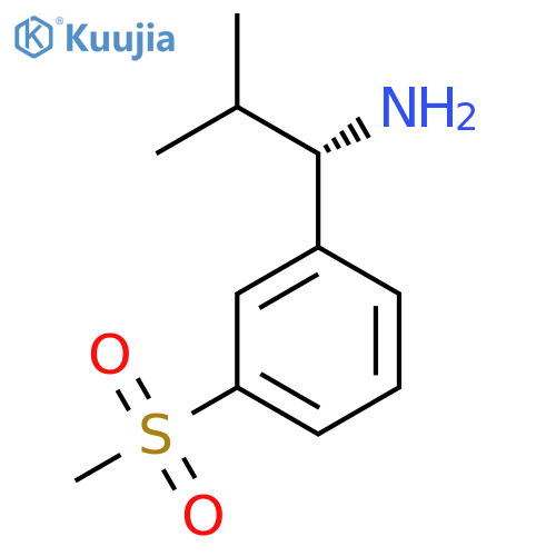 (S)-2-METHYL-1-(3-(METHYLSULFONYL)PHENYL)PROPAN-1-AMINE HCL structure