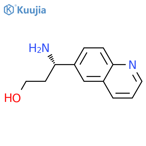 (3S)-3-amino-3-(quinolin-6-yl)propan-1-ol structure