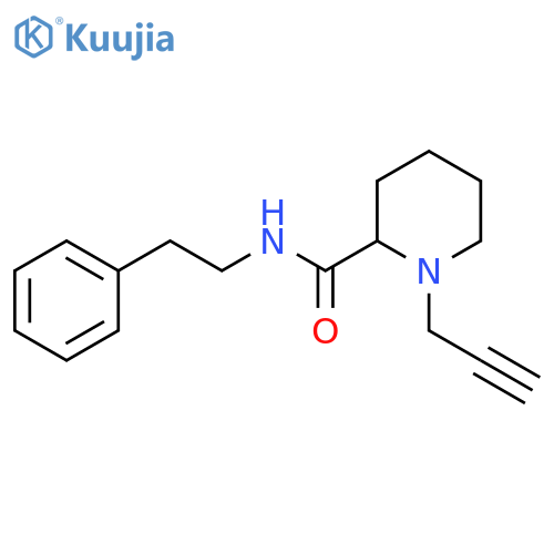 N-(2-phenylethyl)-1-(prop-2-yn-1-yl)piperidine-2-carboxamide structure