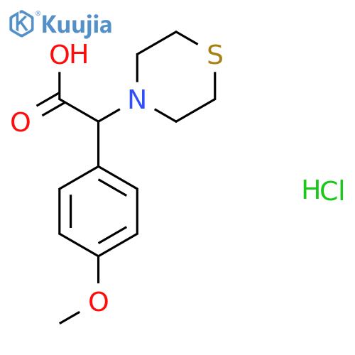 2-(4-Methoxyphenyl)-2-thiomorpholinoacetic acid hydrochloride structure