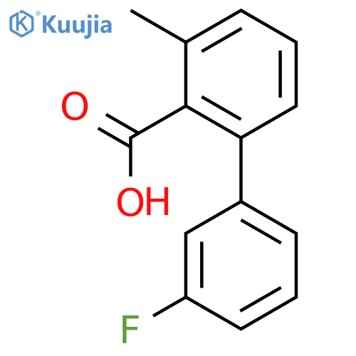 2-(3-fluorophenyl)-6-methylbenzoic acid structure