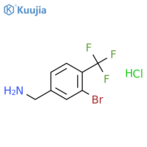 1-[3-bromo-4-(trifluoromethyl)phenyl]methanamine hydrochloride structure