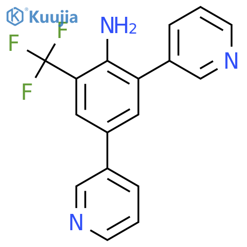 2,4-Di(pyridin-3-yl)-6-(trifluoromethyl)benzenamine structure