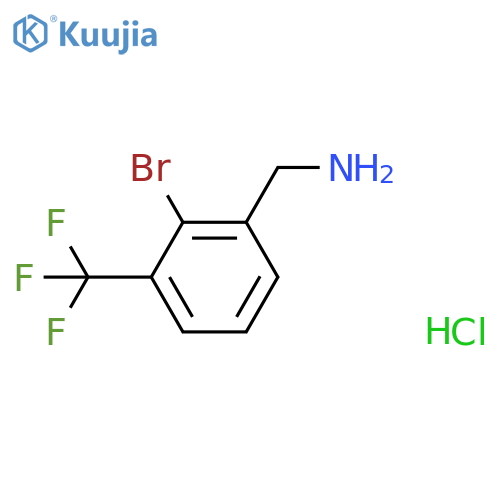 1-[2-bromo-3-(trifluoromethyl)phenyl]methanamine hydrochloride structure
