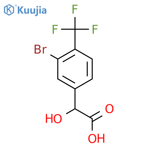 3-Bromo-4-(trifluoromethyl)mandelic acid structure