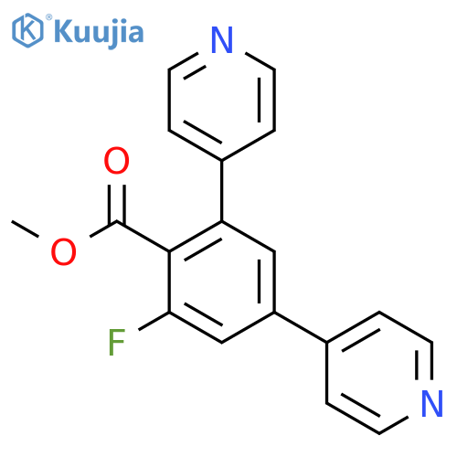 Methyl 2-fluoro-4,6-di(pyridin-4-yl)benzoate structure