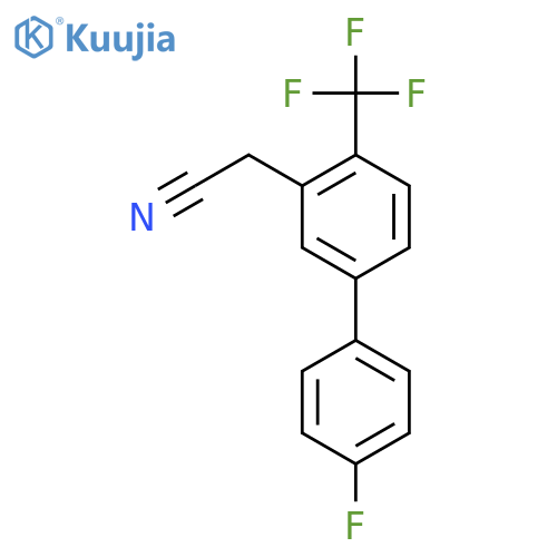 2-(4'-Fluoro-4-(trifluoromethyl)biphenyl-3-yl)acetonitrile structure