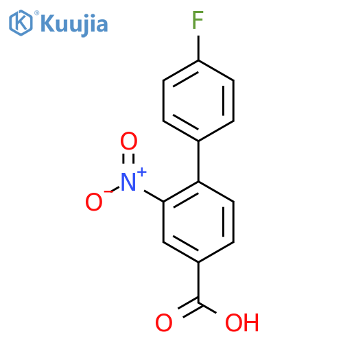4'-Fluoro-2-nitro-[1,1'-biphenyl]-4-carboxylic acid structure