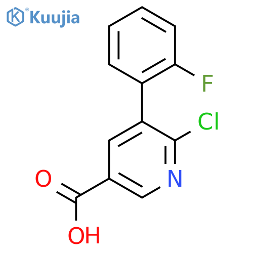 6-Chloro-5-(2-fluorophenyl)nicotinic acid structure