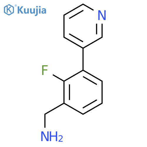 (2-Fluoro-3-(pyridin-3-yl)phenyl)methanamine structure